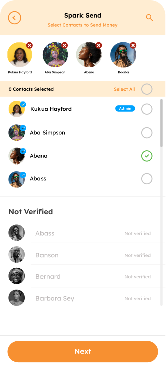 New Club _ Select contact